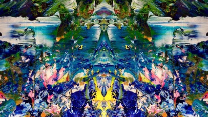 Abstract art background . Hand painting artwork on canvas .