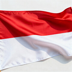 Obraz premium Waving National Flag of Indonesia on Fabric