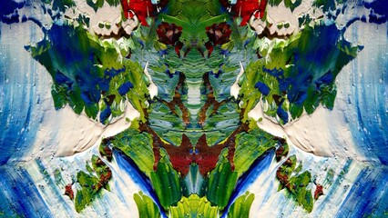 Abstract art background . Hand painting artwork on canvas .