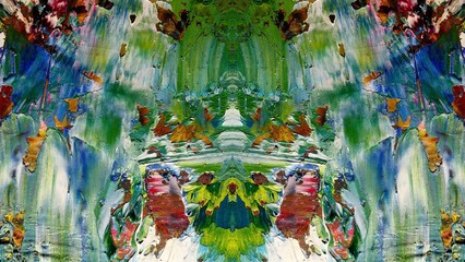 Abstract art background . Hand painting artwork on canvas .