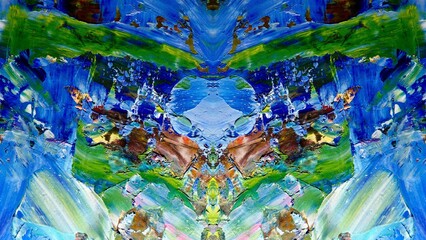 Abstract art background . Hand painting artwork on canvas .