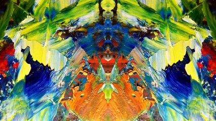 Abstract art background . Hand painting artwork on canvas .