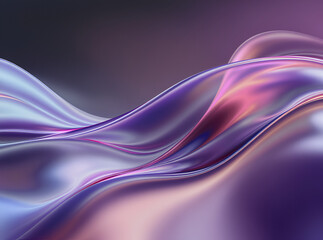 Fototapeta premium Flowing gradient transparent multilayer glass background, 3d rendering. 