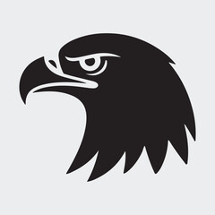 Eagle head bird animal wild logo vector