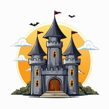 Schloss - Cartoon Comic Stil