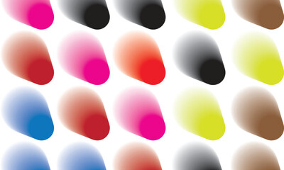 Tropical Abstract Geometric Poster with Green Leaves and Modern Shapes