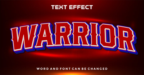 Warrior editable text effect