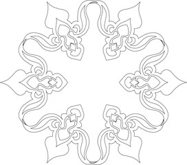 sketch vector illustration silhouette design icon symbol ornament decoration decoration mandala abstract modern classic vintage symmetric