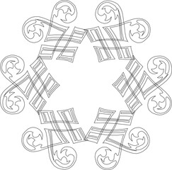 sketch vector illustration silhouette design pattern background mandala abstract classic vintage ethnic traditional