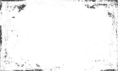 Fototapeta premium Vintage background with distressed grunge frame pattern Monochrome grunge texture with abstract frame overlay Dirty worn background with rough grunge frame border