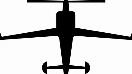 Helicopter icon for aviation design, transportation themes or air travel concepts, sleek modern design