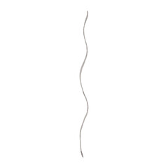 Braid, ribbon, rope with a knot, cord, balloon string gray black watercolor isolated illustration. Drawing for pattern design, postcards, invitations, packaging. Wave