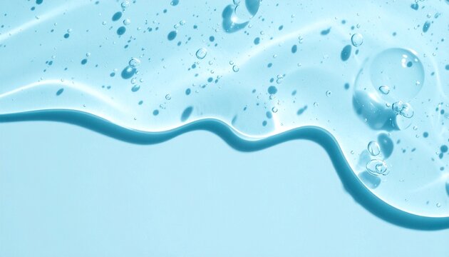 Liquid acid gel on the top melting down on minimalist background