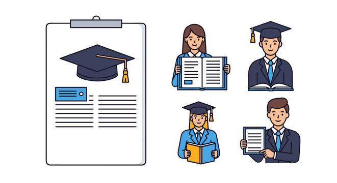 Celebrating graduation success with modern academic achievement and student aspirations