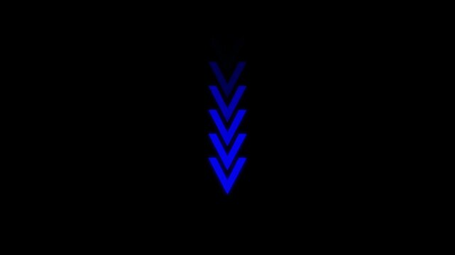 Seamless looping animation of a downward directional arrow in a clean minimalist style