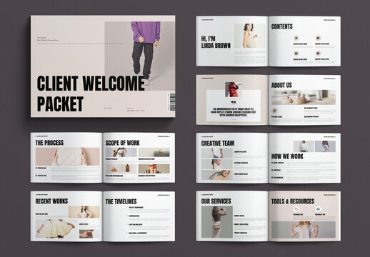 Welcome Packet Template Design Layout Landscape