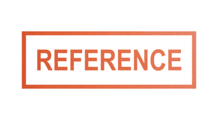 REFERENCE. stamp with rough texture, rectangular frame.