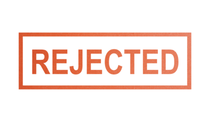 REJECTED. stamp with rough texture, rectangular frame.