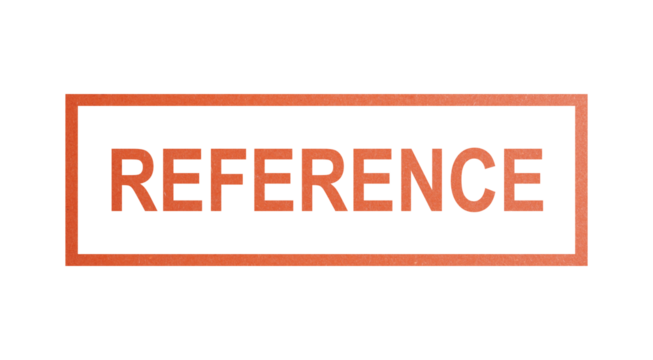 REFERENCE. stamp with rough texture, rectangular frame.