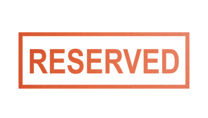 RESERVED. stamp with rough texture, rectangular frame.