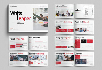 White Paper Template Design Layout Landscape