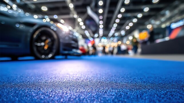 Car exhibition hall interior
