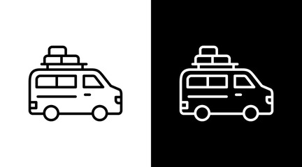 Minivan Icon Set Multiple Style Collection