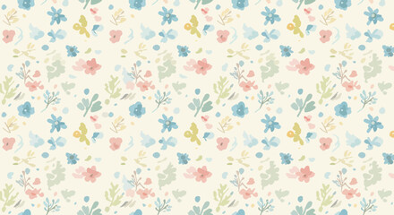 Elegant seamless floral pattern featuring vibrant pink, yellow, and purple blooms – perfect for fabric prints, wallpapers, and digital backgrounds.