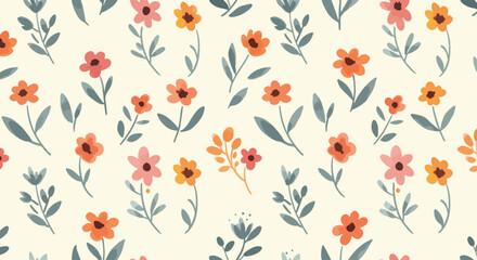 Elegant seamless floral pattern featuring vibrant pink, yellow, and purple blooms – perfect for fabric prints, wallpapers, and digital backgrounds.