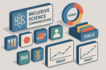 Illustrated elements of inclusive science communication and public engagement