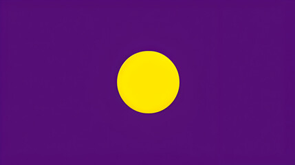 A simple yellow circle on a purple background,  creating a minimalist and contrasting design element for various creative projects and applications
