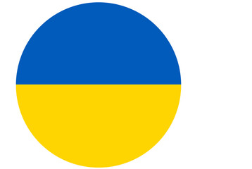 Circular icon of Ukrainian national flag