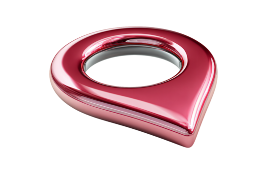 a red heart shaped object on a white surface - Powered by Adobe