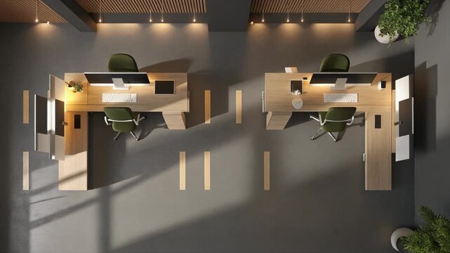 Minimalist Office Space with Desks