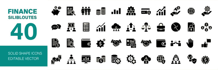 UntitledFinance and Banking Line Icons Set – Editable Stroke Vector Symbols for Investment, Wealth Management, and Financial Planning