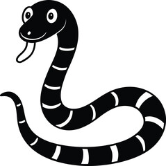 Naklejka premium cute cartoon snake on white background .eps