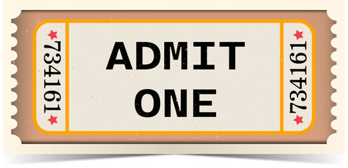 Old and vintage retro ticket design vector.