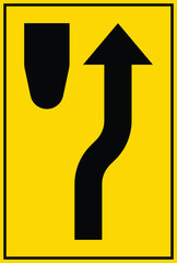 Keep Right Road Traffic Sign