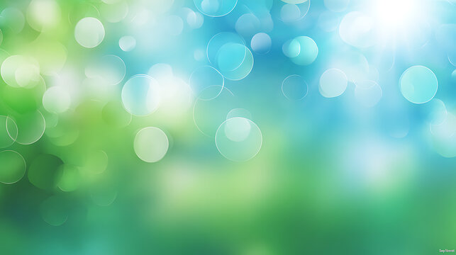 Soft glowing circles on a gradient background abstract bokeh
