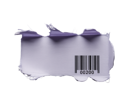 A set of paper Barcode clips, and tags with a torn paper map