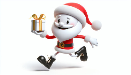 Funny cute Santa Claus cartoon
