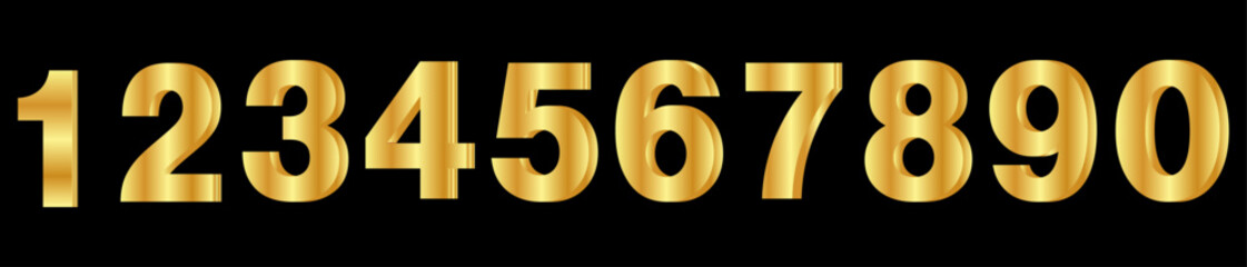 Gold Number Design with Bold Fonts