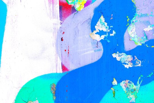 Vibrant abstract paint layers in blue, green, pink. Textured 90s, acid drip, bubbly texture. Modern digital art, creative backgrounds, abstract posters, 90s style summer visuals.