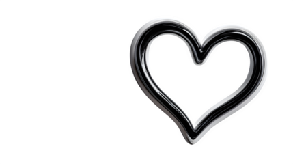 Abstract minimalist child’s heart outline representing compassion and remembrance for Truth and Reconciliation Day isolated on white background