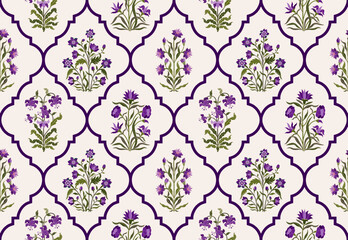 Vector Hand drawn colourful geometric flowers Motifs African boho paisley, seamless patterns with floral for fabric Ethnic Indian Pattern, textiles, clothing, wrapping paper, backdrop, banner.
