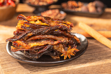 marbled beef jerky，beef jerky with fat and lean