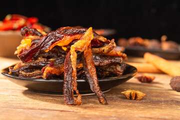 marbled beef jerky，beef jerky with fat and lean