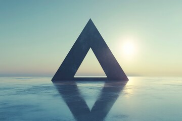 Pure Geometric Triangle — Algebraic Visual Metaphor