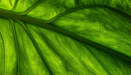 Fresh green leaf texture, leaf macro background