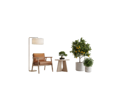 Interior design with plants